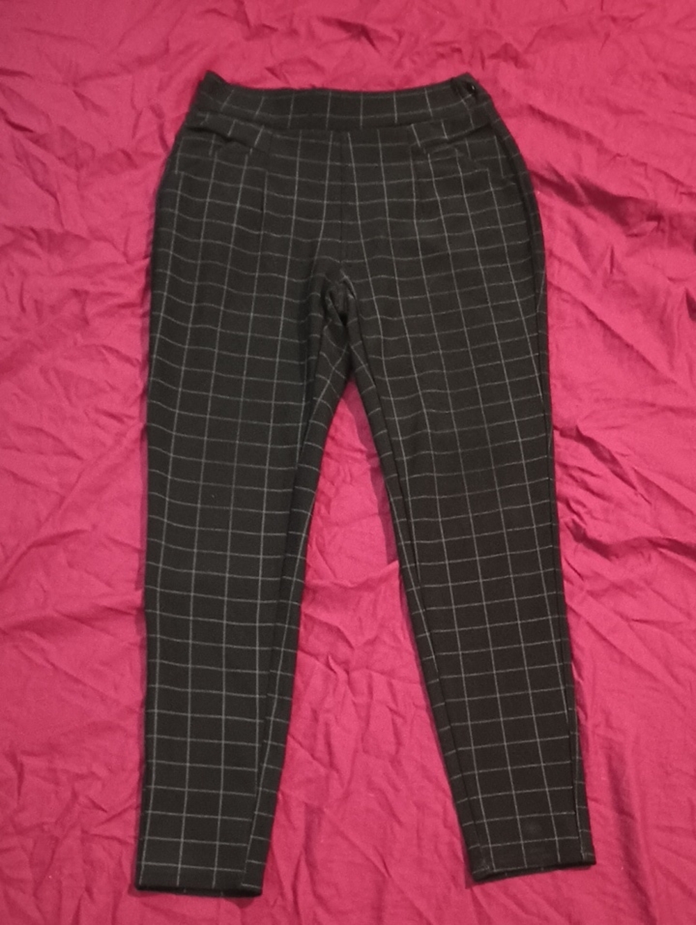 Indero Black & White Plaid Dress Pants Woman Size L/XL Professional Like New